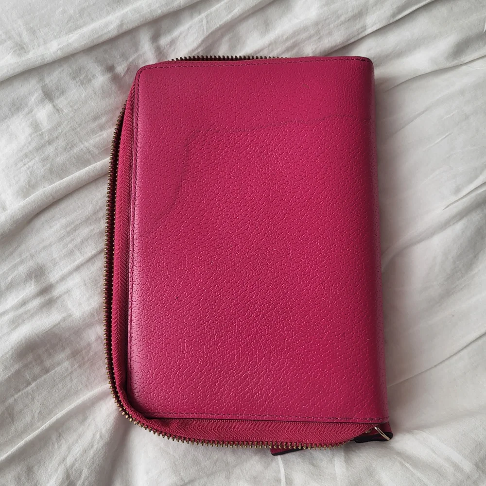 Kate Spade 2017 Wellesley Pink Leather Planner/Agenda, Nearly Vintage